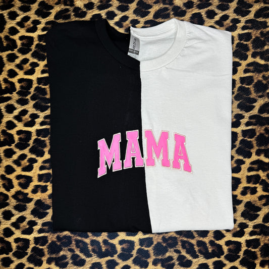 2 Colored Embroidered MAMA T-Shirt